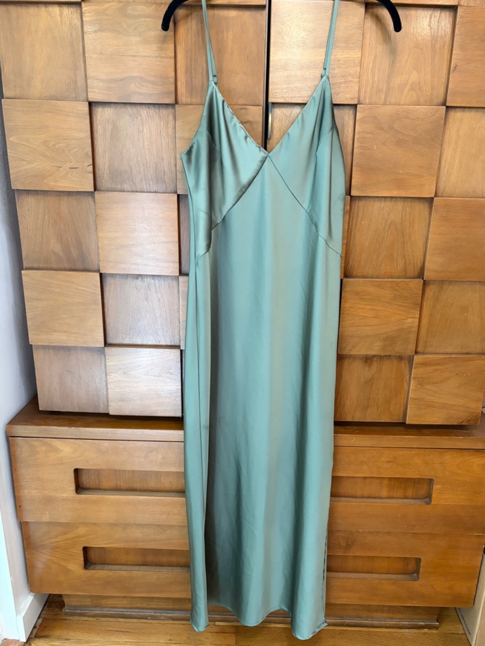 a new day Olive Satin Slip Dress